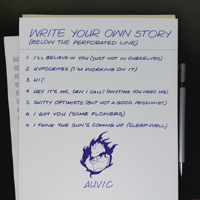 Album cover art for Write Your Own Story (Below the Perforated Line)