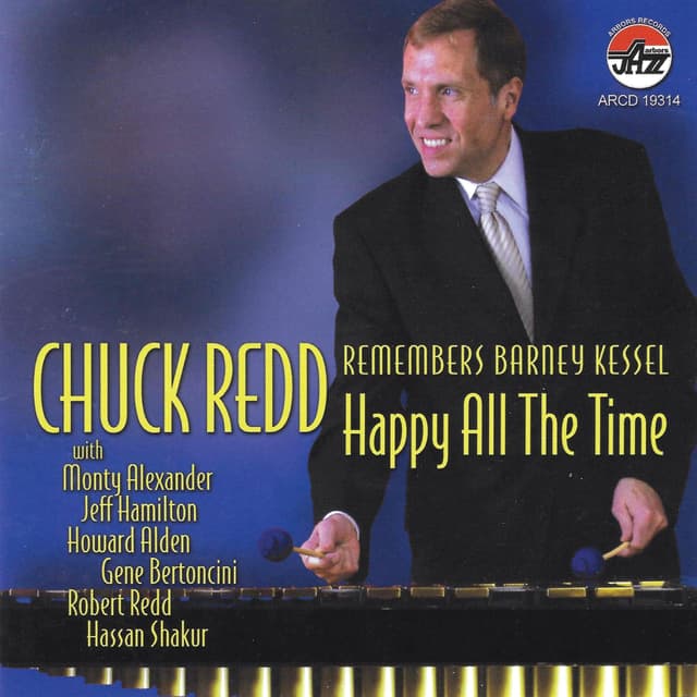 Album cover art for Chuck Redd Remembers Barney Kessel: Happy All the Time