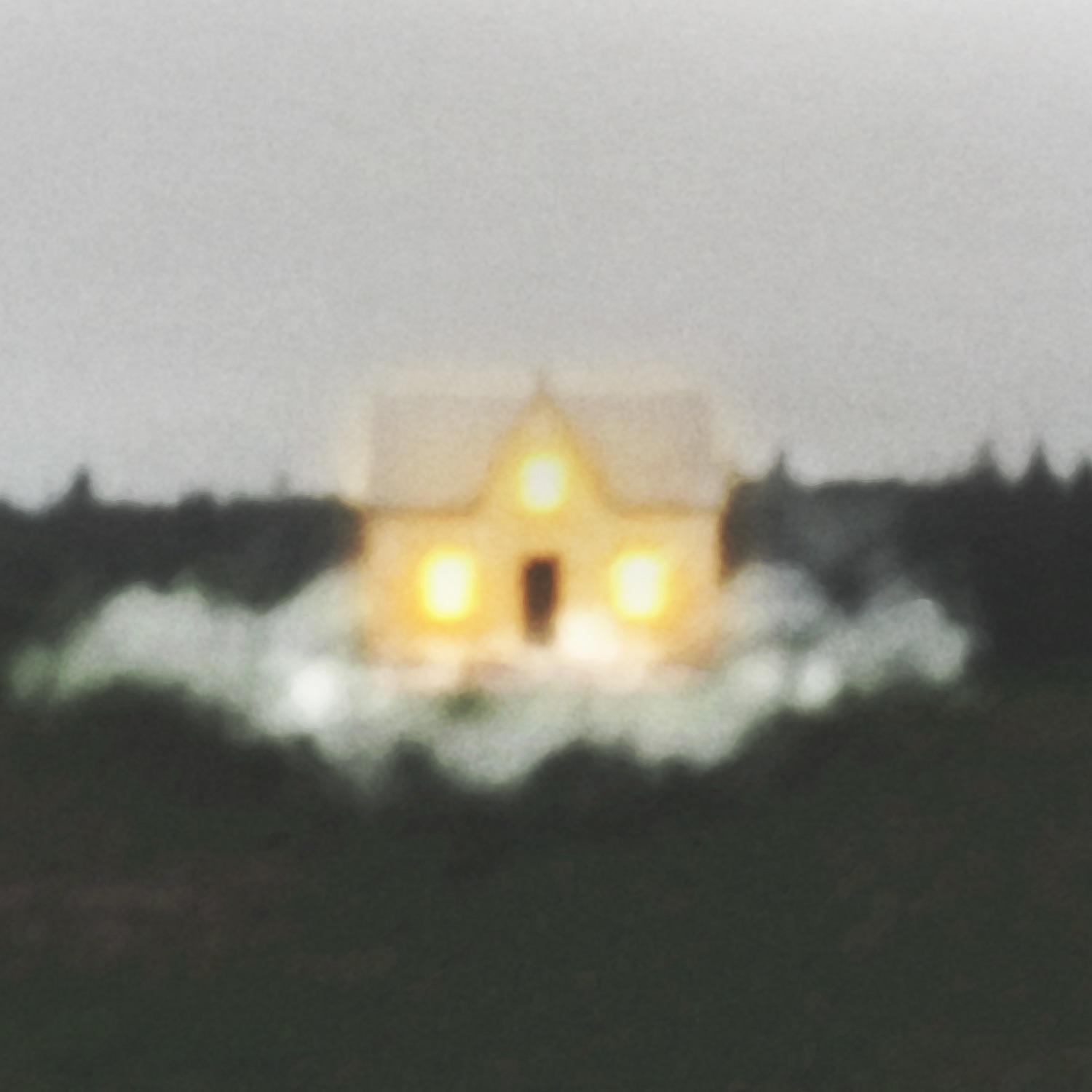 Lyric cover art as blurred background