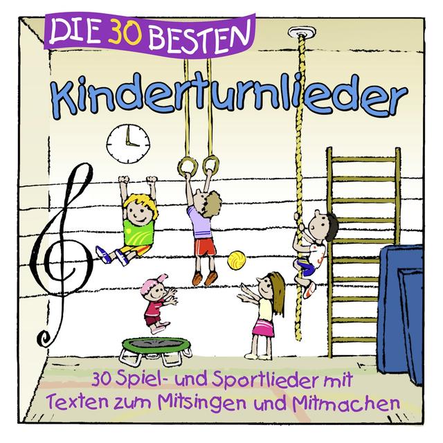 Album cover art for Die 30 Besten Kinderturnlieder