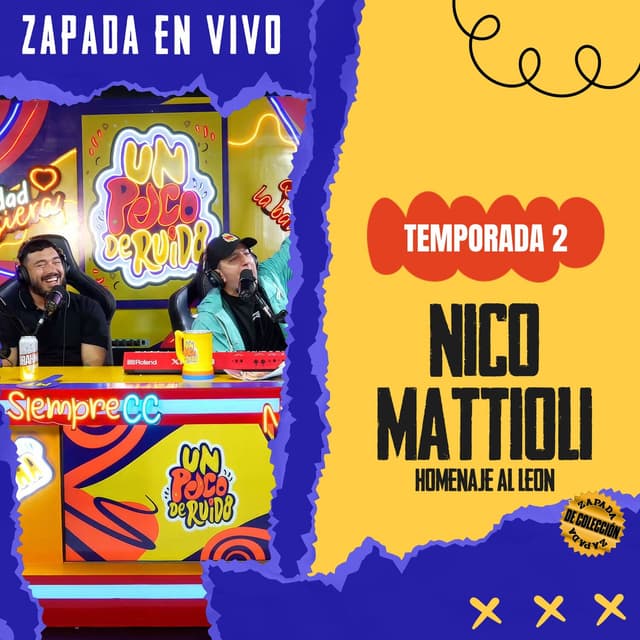 Album cover art for HOMENAJE AL LEON con Nico Mattioli / Zapada en vivo en UN POCO DE RUIDO