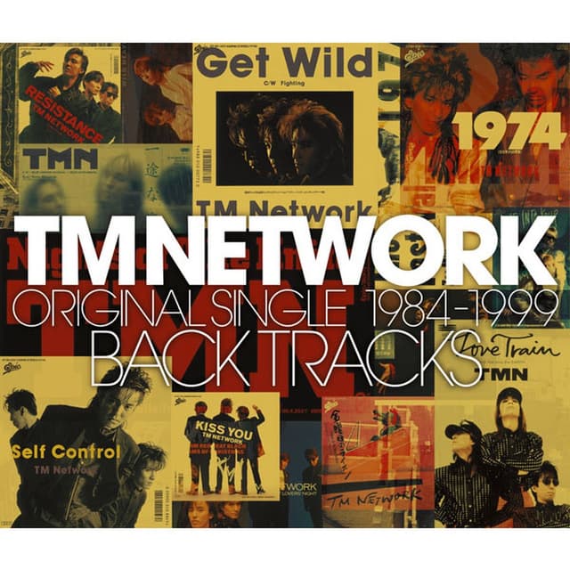 Album cover art for TM NETWORK ORIGINAL SINGLE BACK TRACKS 1984-1999