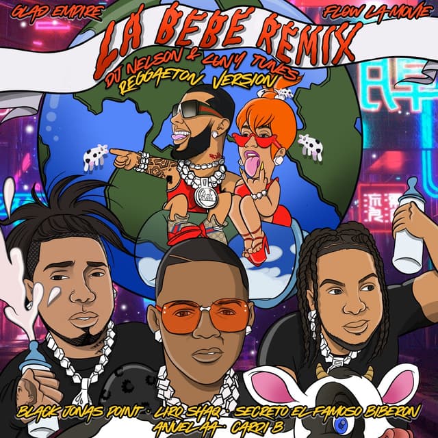 Album cover art for La bebé (remix) (DJ Nelson & Luny Tunes reggaeton version)