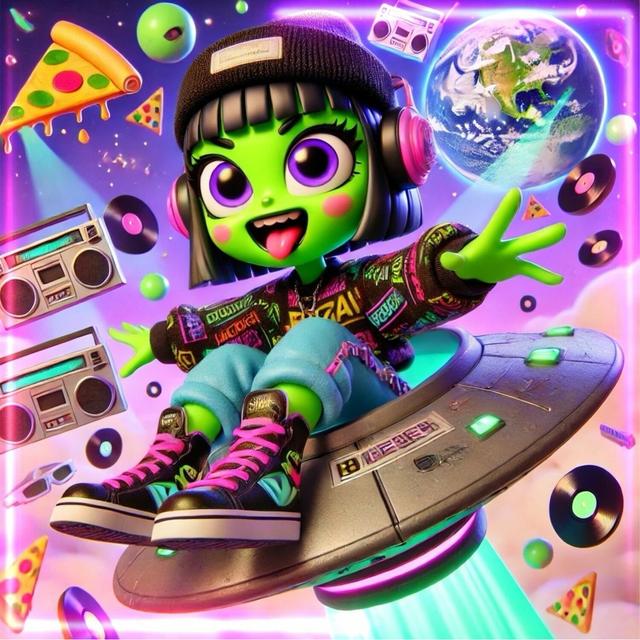 Album cover art for Alien girl