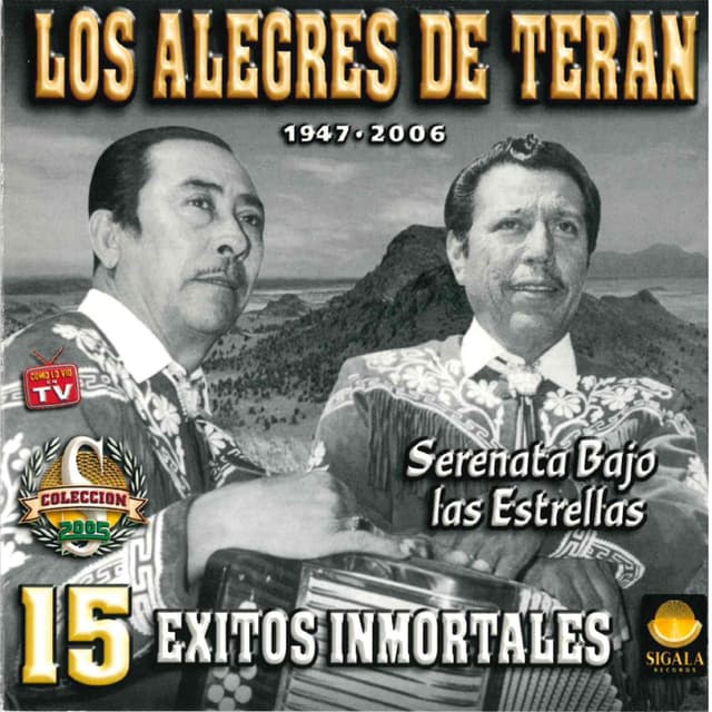 Album cover art for Serenata Bajo Las Estrellas 15 Exitos Inmortales
