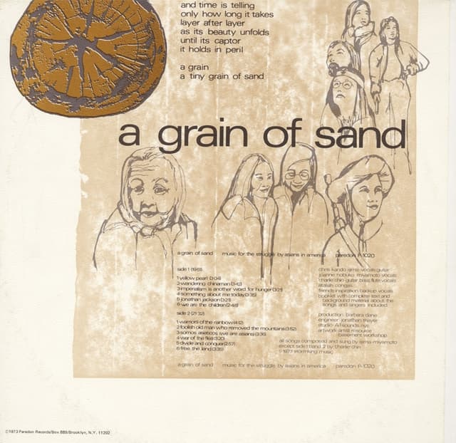 Album cover art for A Grain of Sand: Music for the Struggle of Asians in America