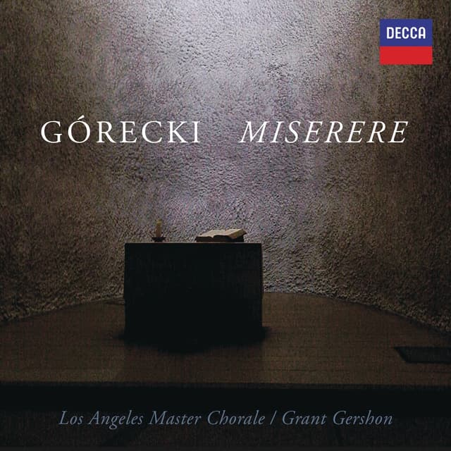 Album cover art for Górecki: Miserere