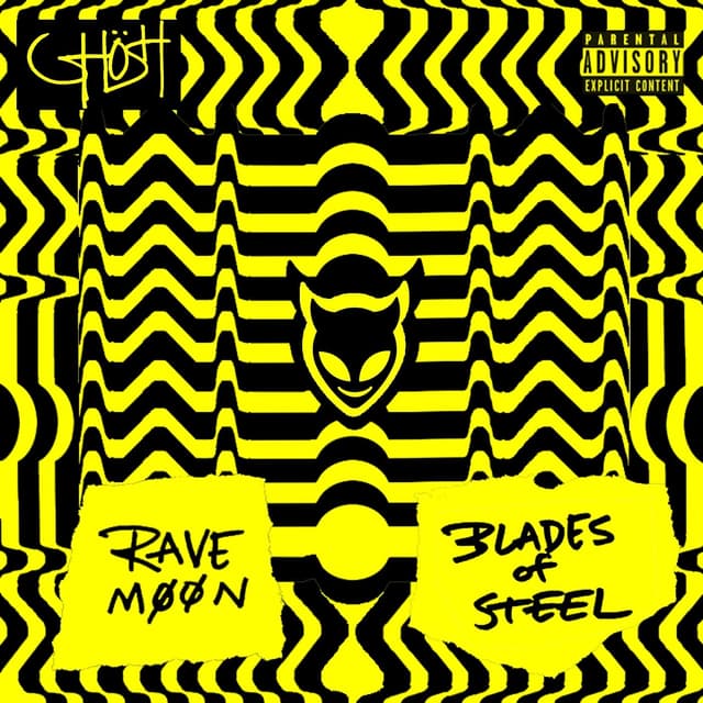 Album cover art for Rave Moon/Blades of Steel