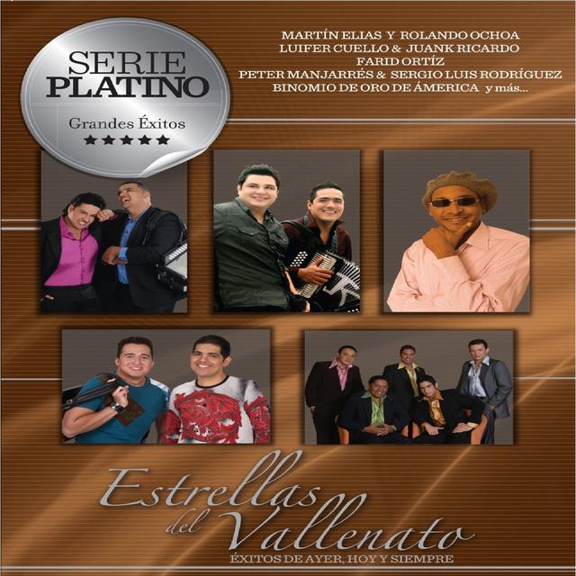 Album cover art for Serie Platino Estrellas Del Vallenato