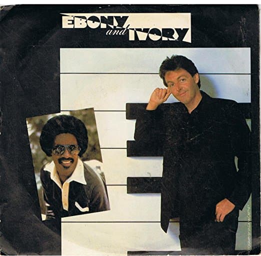 Album cover art for Ebony and Ivory