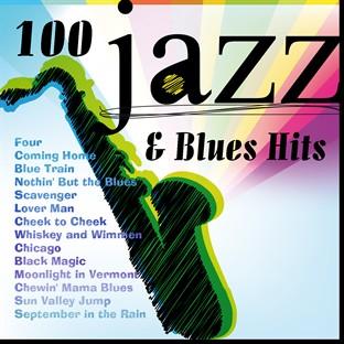 Album cover art for 100 Jazz & Blues Hits