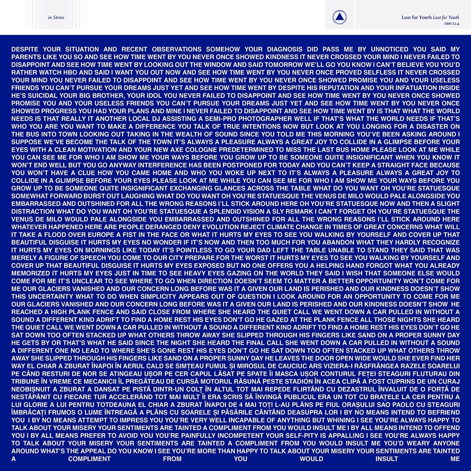 Lyric cover art