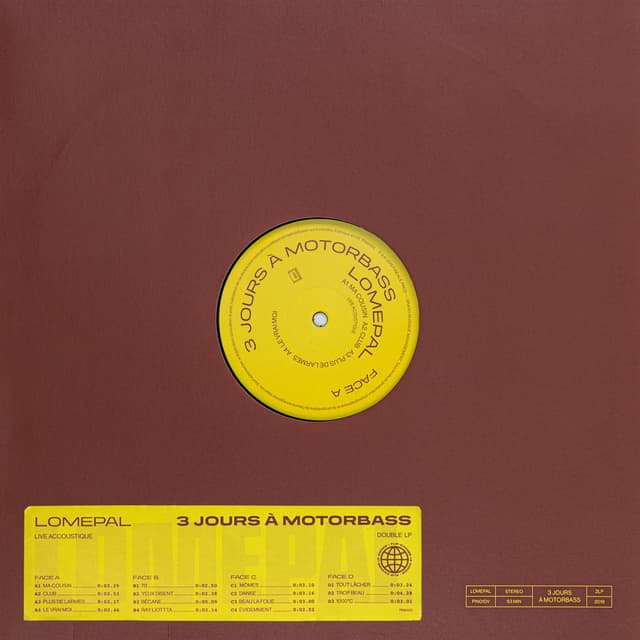 Album cover art for 3 Jours à Motorbass