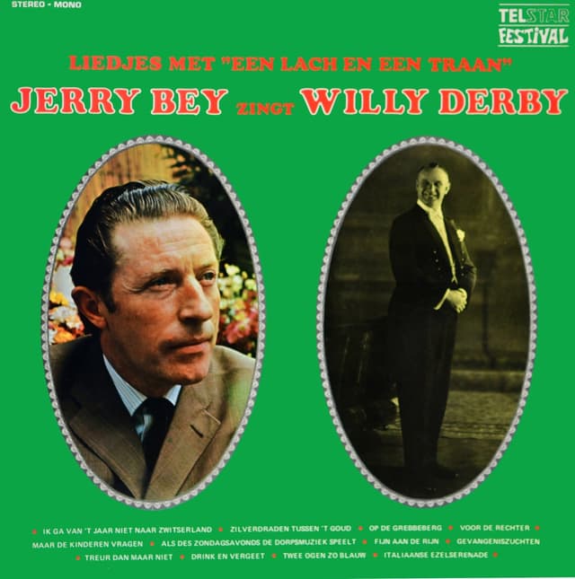 Album cover art for Liedjes met een lach en een traan: Jerry Bey zingt Willy Derby