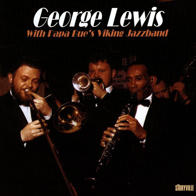 Album cover art for George Lewis With Papa Bue's Viking Jazzband
