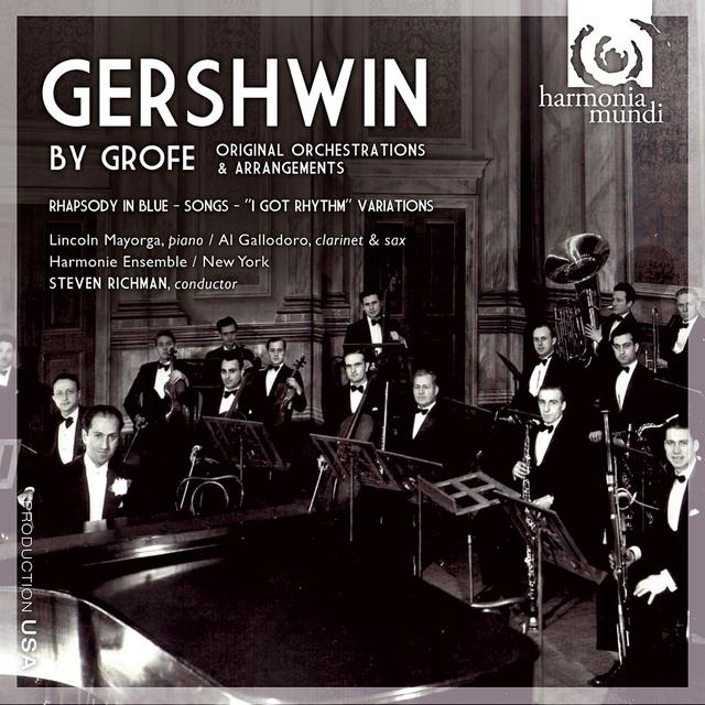 Album cover art for Gershwin by Grofé / Harmonie Ensemble New York