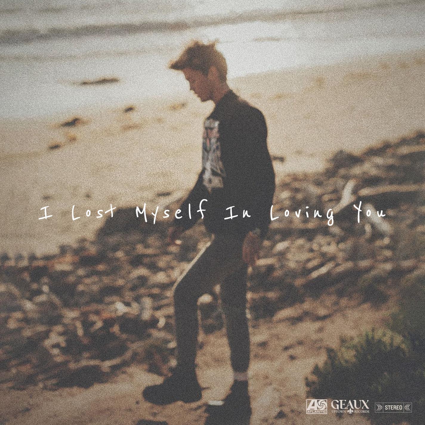 Lyric cover art as blurred background