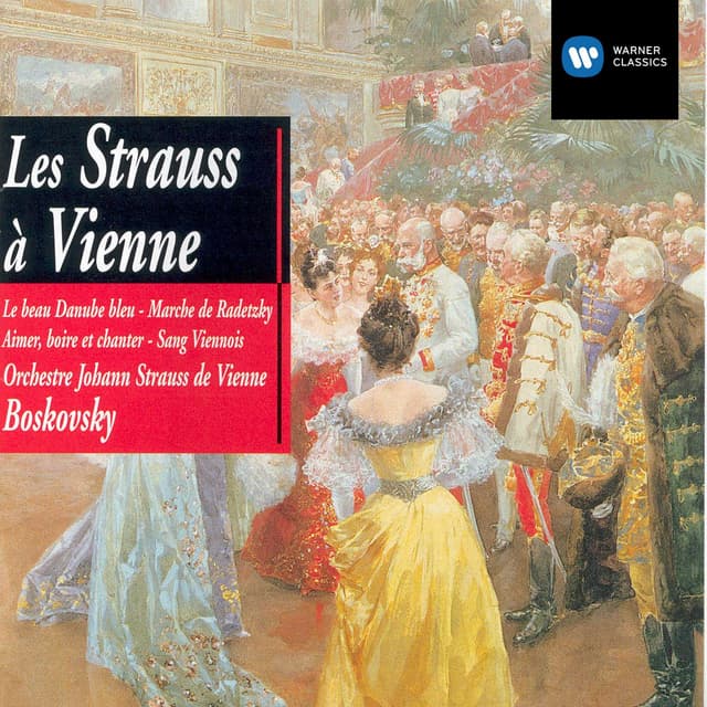 Album cover art for The Strausses of Vienna