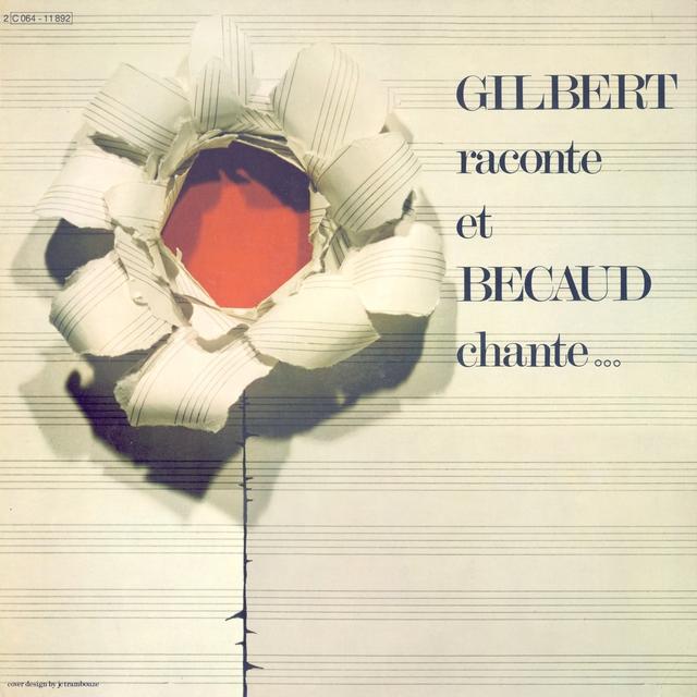 Album cover art for Gilbert Raconte et Bécaud Chante