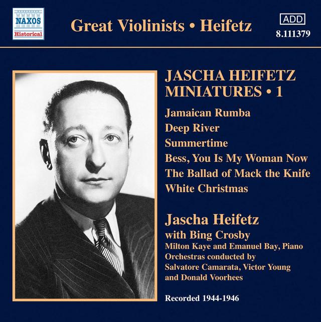Album cover art for Jascha Heifetz, Violon : Miniatures (volume 1)