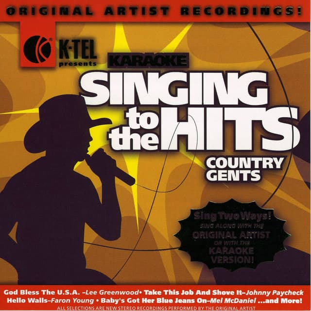 Album cover art for Karaoke: Country Gents - Singing To The Hits