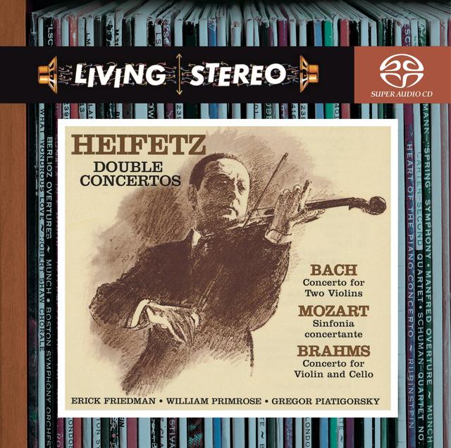 Album cover art for Bach: Concerto For Two Violins In D Minor; Brahms: Concerto For Violin And Cello In A Minor; Mozart: Sinfonia Concertante In E-Flat