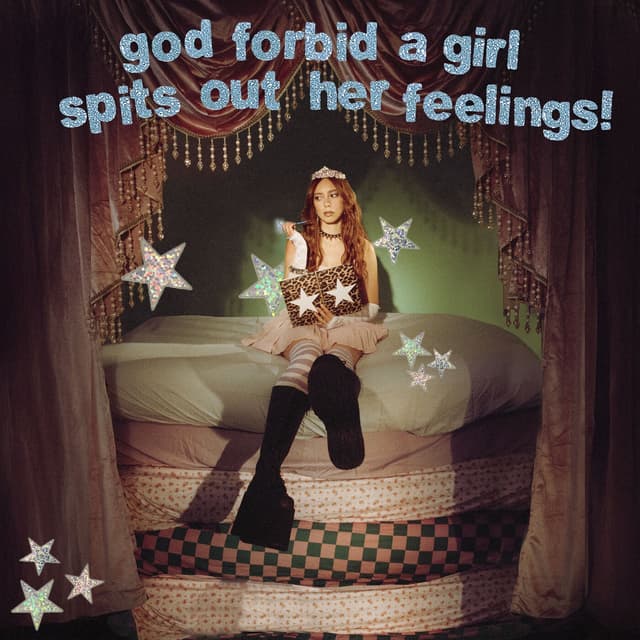 Album cover art for god forbid a girl spits out her feelings!