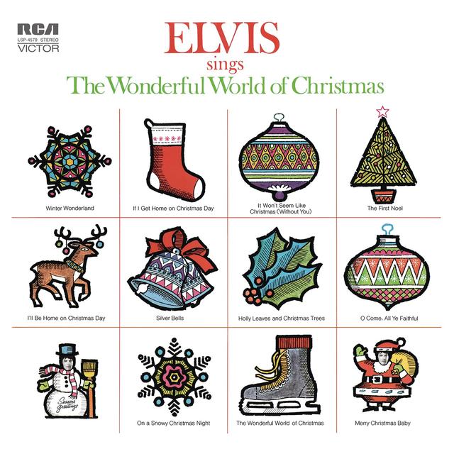 Album cover art for Elvis Sings the Wonderful World of Christmas