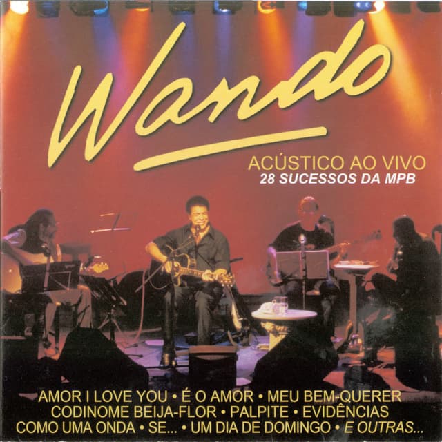 Album cover art for Wando Acústico - Ao Vivo