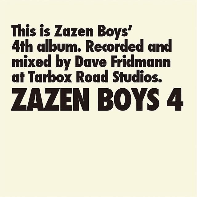 Album cover art for ZAZEN BOYS 4