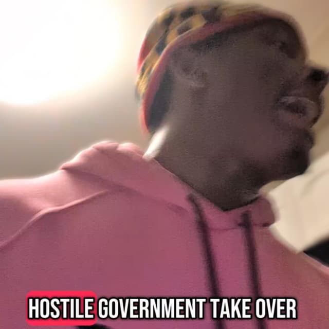 Album cover art for Hostile Government Takeover