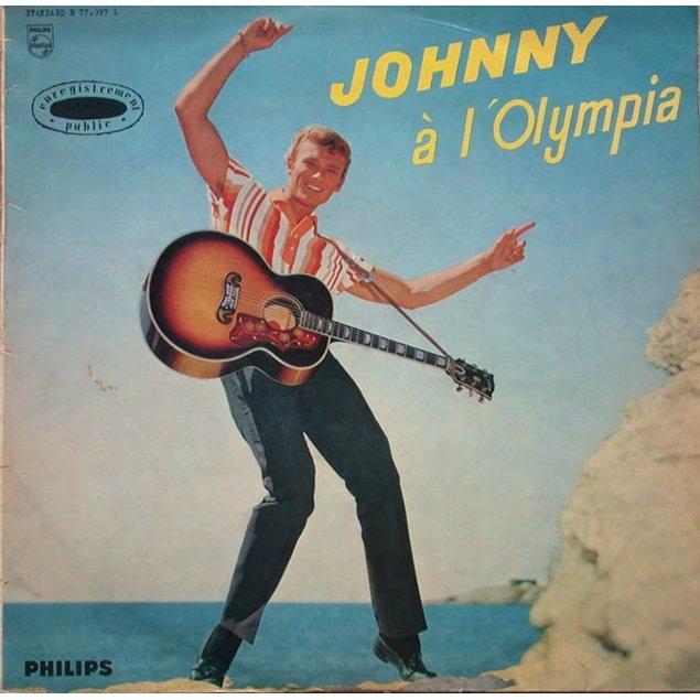 Album cover art for Johnny à l'Olympia