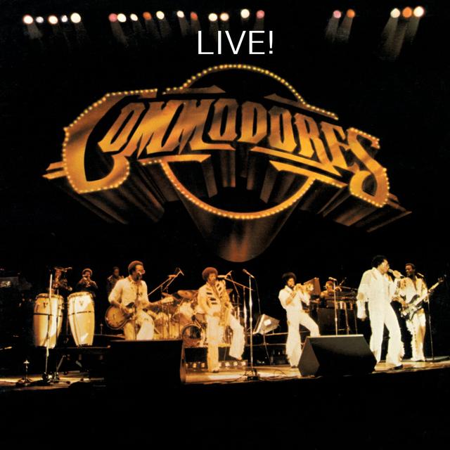 Album cover art for Commodores Live!