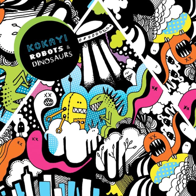 Album cover art for Robots & Dinosaurs