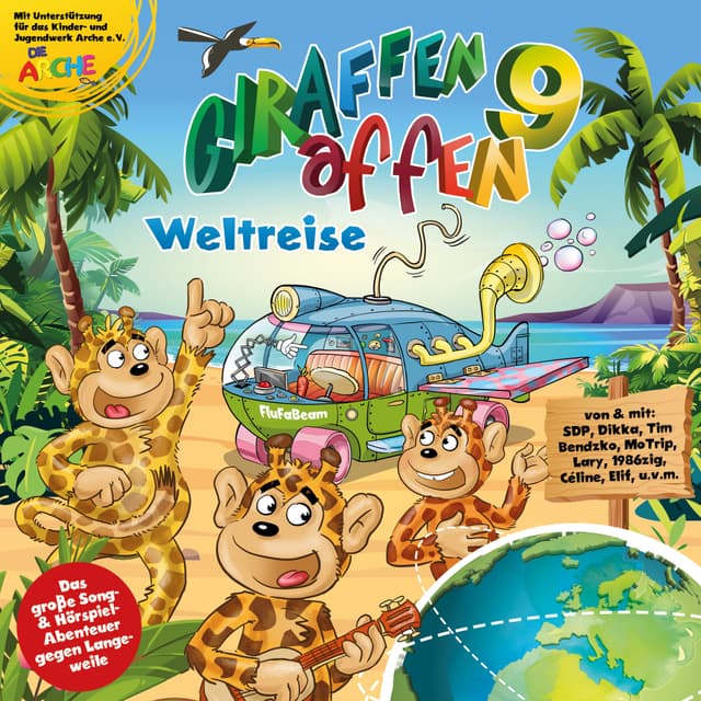Album cover art for Giraffenaffen 9 - Weltreise