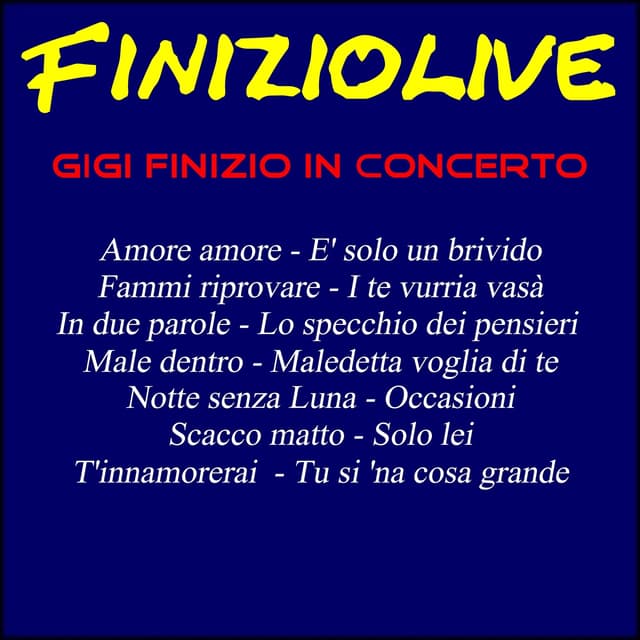 Album cover art for Finizio Live