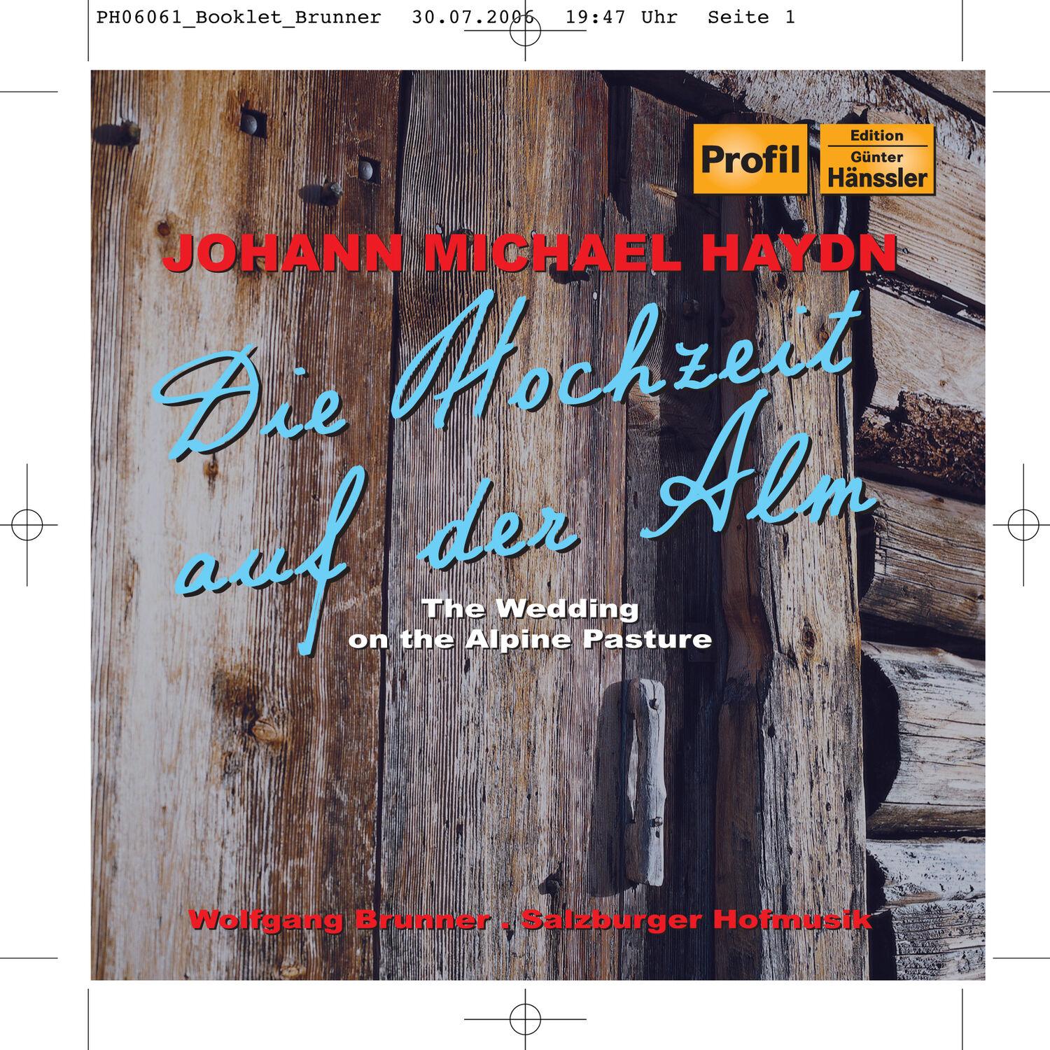 M. Haydn: Hochzeit auf der Alm - Der Bassgeiger zu Wörgl