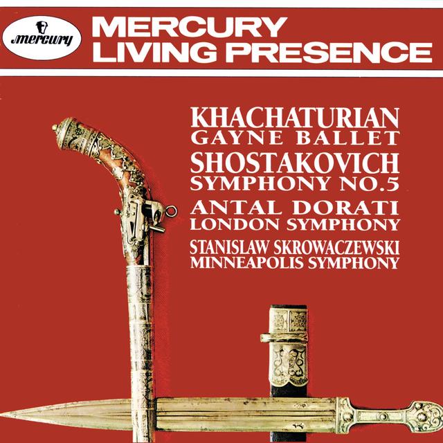 Album cover art for Khachaturian: Gayne Ballet Music / Shostakovich: Symphony No. 5