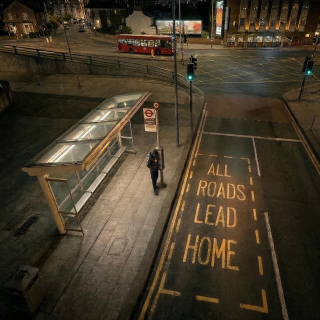Album cover art for ALL ROADS LEAD HOME