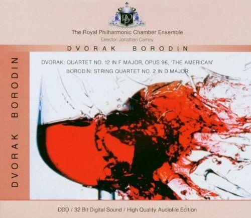 Album cover art for Dvorak: Quartet No. 12 In F Major, Opus 96, 'The American' / Borodin: String Quartet No. 2 In D Major