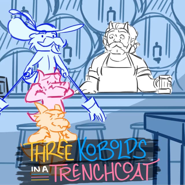 Album cover art for Three Kobolds in a Trenchcoat