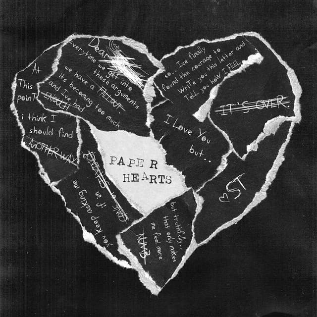 Album cover art for Paper Hearts