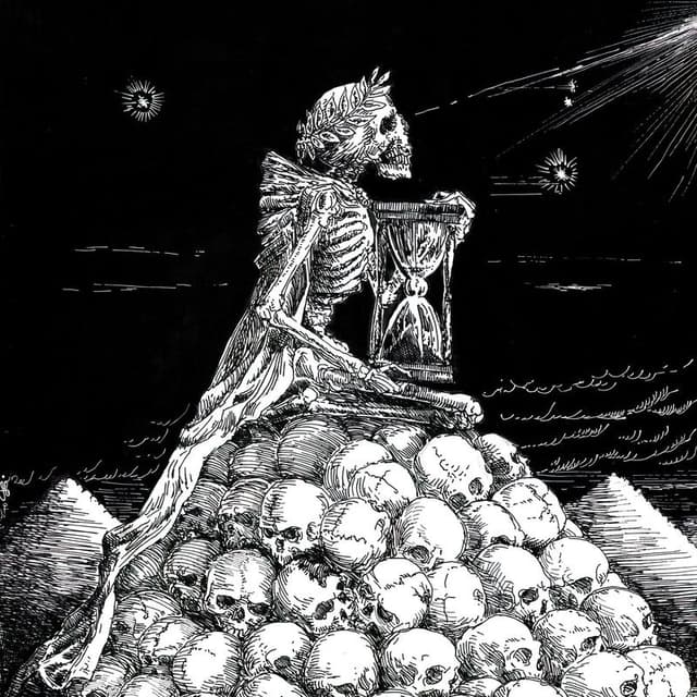 Album cover art for Vi er døde