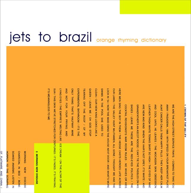 Album cover art for Orange Rhyming Dictionary