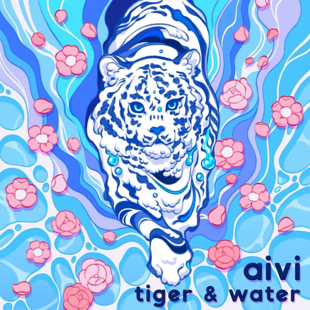 Album cover art for tiger & water