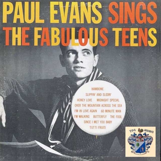 Album cover art for Paul Evans Sings the Fabulous Teens