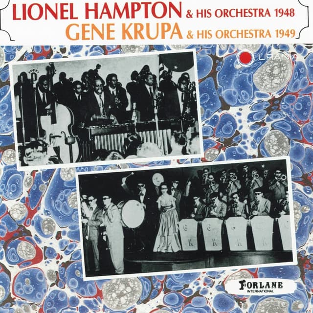 Album cover art for Lionel Hampton & His Orchestra 1948 - Gene Krupa & His Orchestra 1949