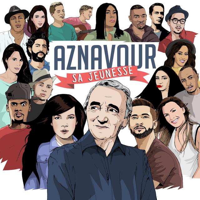 Album cover art for Aznavour, Sa Jeunesse