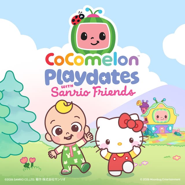 Album cover art for CoComelon Playdates With Sanrio Friends
