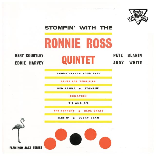 Album cover art for Stompin' With The Ronnie Ross Quintet